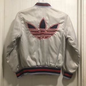 Vintage Run DMC Adidas Satin Bomber jacket